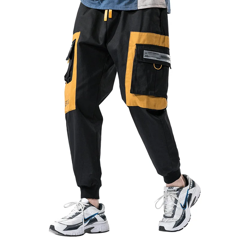 

2021 New Arrival Men's Cargo Pants Men Loose Cotton Hip Hop Harem Pants Streetwear Fashion Multi-pockets joggers Sports Trousers