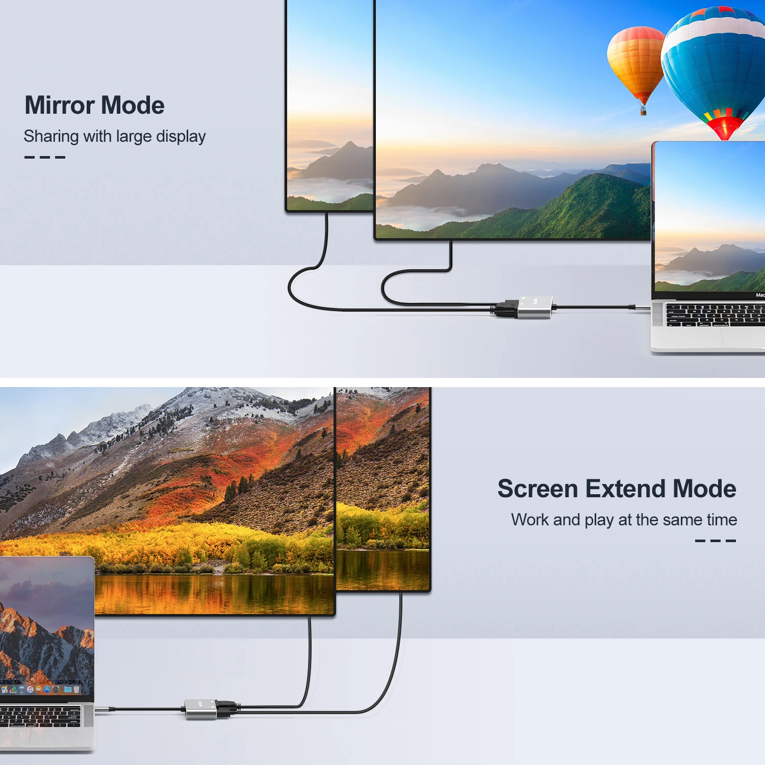 USB C to HDMI VGA  SGEYR 4K x 2K MacBook Pro/Air/ipad Pro 2018 Galaxy S8/S8  VGA HDMI  Ϳ 2-in-1 Type C