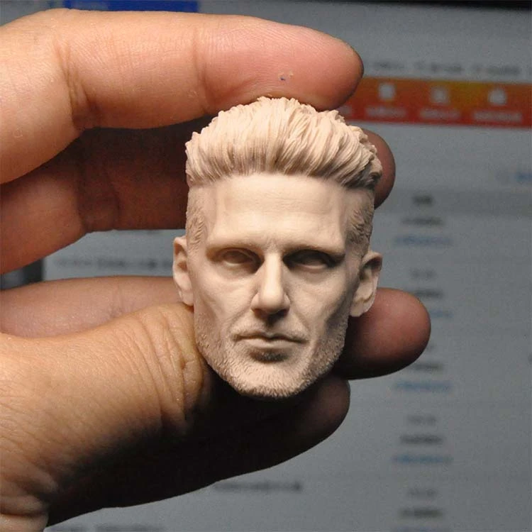 

1/6 Scale Mercenary Soldier Frank Grillo Unpainted Head Model for Toys Gifts Collections DIY