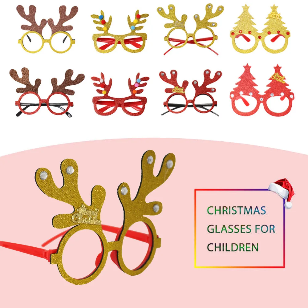 Christmas decoration glasses in party  100% brand new Christmas glasses snowman frame Happy New Year kids love Christmas 30A15 (1)
