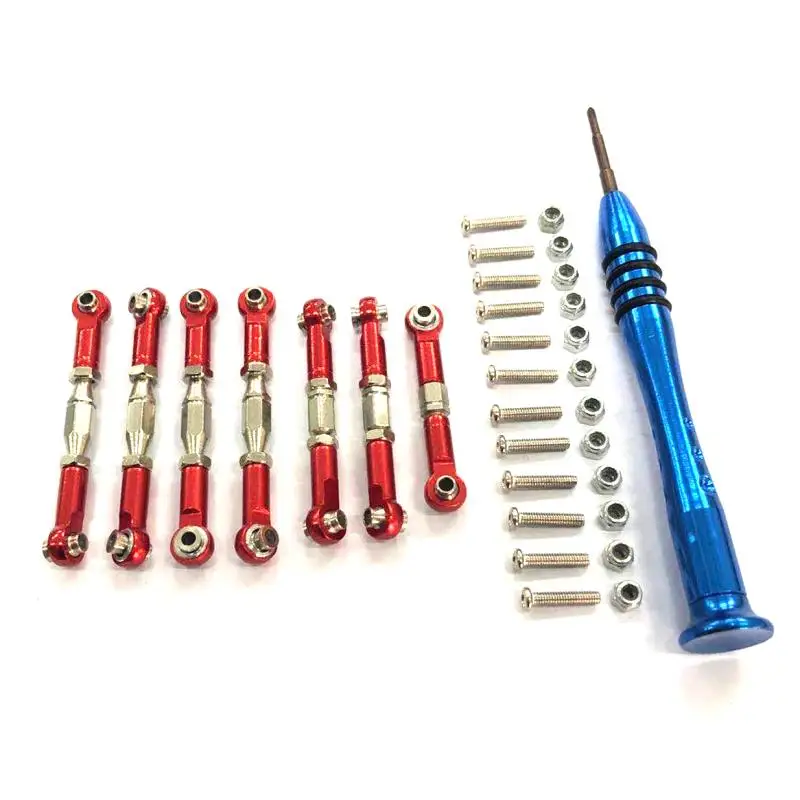 for WLtoys 1:14 144001 RC Car Upgrade Parts Metal Steering Swing Arm Base C Rear Hub Seat Servo Pull Rod