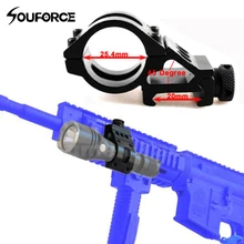 США 45 градусов Смещение QD с 25,4 кольцо кронштейн клип крепление костюм для 20 мм Крепление Пикатинни для винтовки фонарик Охота