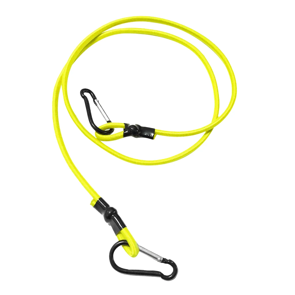 3ft Elastic Kayak Canoe Tow Leash Tow Line Secure Lanyard With 2 Carabiners for Paddle Board Tow Leash Securing Lanyard