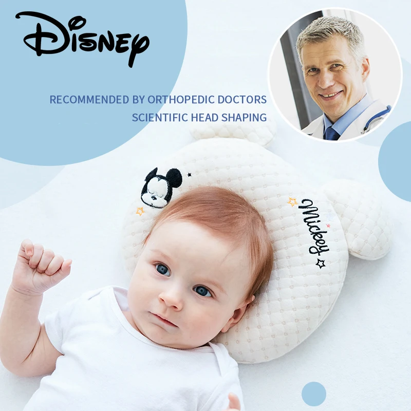 

Disney Newborn Baby Pillow Latex Anti-rollover Sleeping Pillow Concave Positioning Prevent Flat Head Pillow 0-2 Years Old Baby