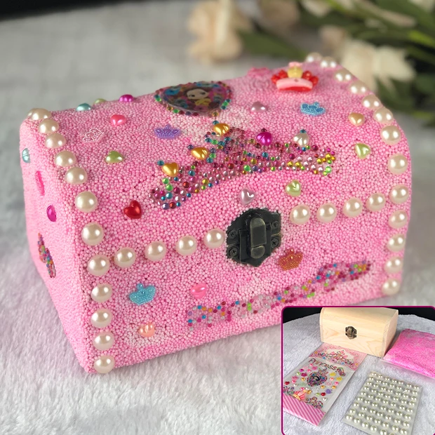 Детская hand-made из подручного материала сумка девушки твердые деревянные, для канцтоваров коробка пенал для карандашей Снежинка грязи палку дрель ящик для хранения - Цвет: M-4