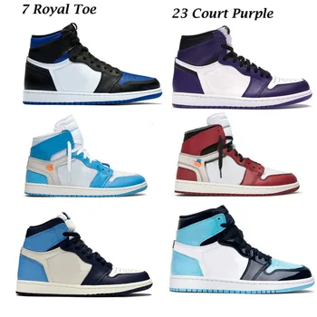 

Mens basketball shoes 1s high og Obsidian Royal Toe UNC to Pine Court Purple Turbo Green Bloodline 1 men women trainers sports