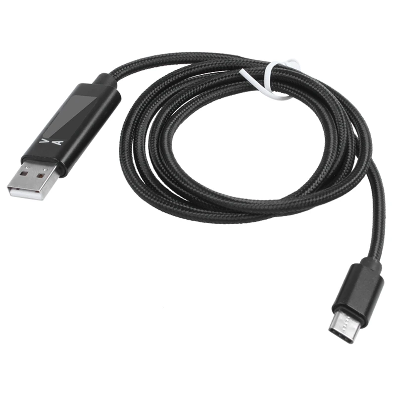 USB Type C Cable QC 3.0 Fast Charging Voltage and Current Display Braided Data Sync | Электроника