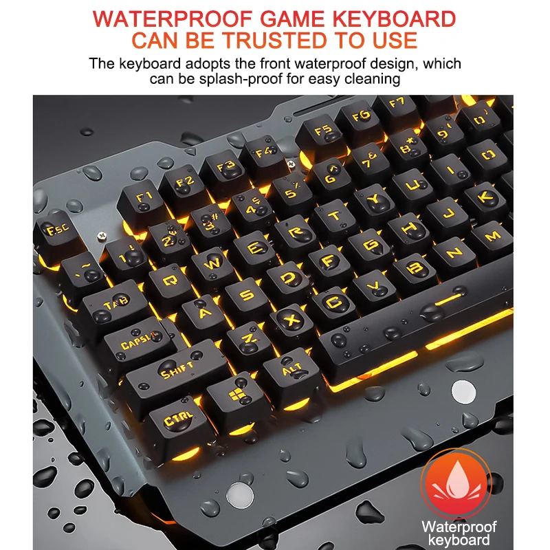 Gaming Mechanical Keyboard Wired Ergonomic Keyboard With RGB Backlight Phone Holder Gamer Keyboard For Tablet Desktop For PUBG
