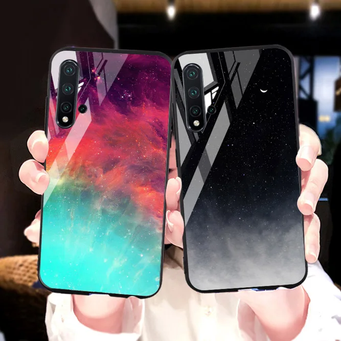 Роскошный чехол из закаленного стекла для huawei P30 Pro P20 Lite Nova 5i 5 силиконовый со