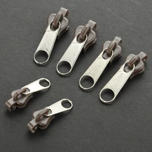 6 шт. коричневые Высококачественные Универсальные съемные молнии головы для джинсов брюки пальто Diy сумки палатки Чемоданы Аксессуары для о...(China)