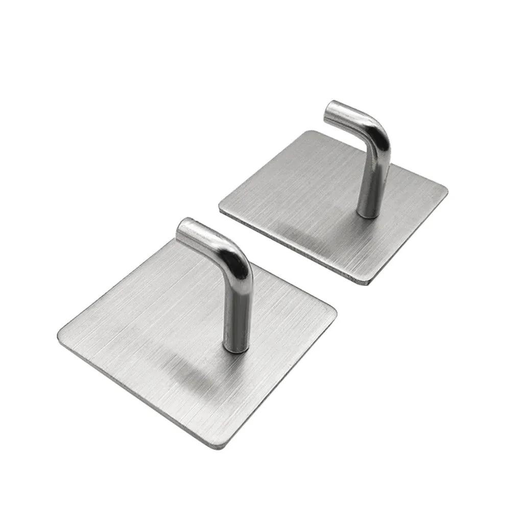 

Creative Hooks 4Pcs Bathroom Towel Wall Adhesive Hanging Hooks Stainless Steel Fashionable Modern Designed 2019 New July23b