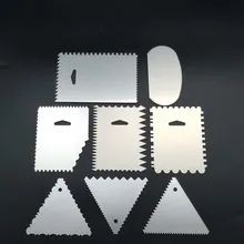 Металлические DIY Тесто скребок для мастики Торт Кондитерские инструменты для украшения выпечки простые гладкие края шпатели Cutte кухонный инструмент Аксессуары