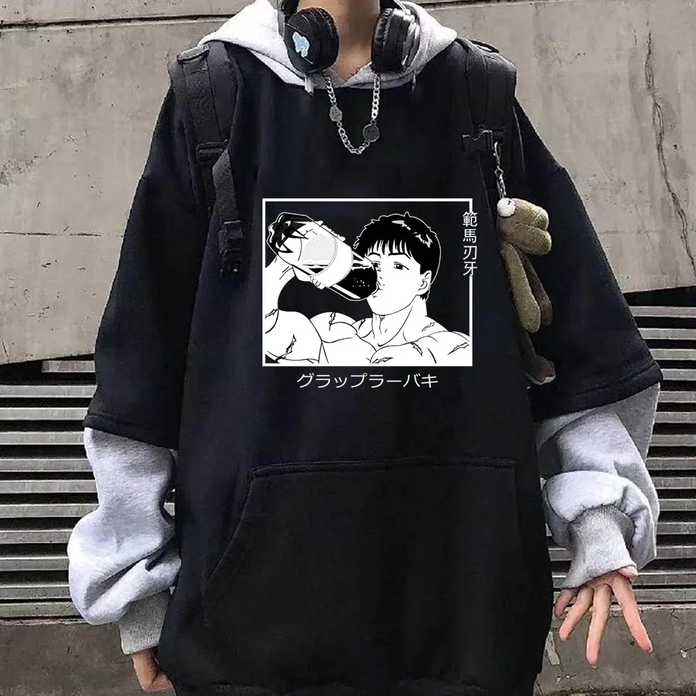 

Hot Anime Baki The Grappler Hooded Manga Cute Baki Print Hoodie Sweatshirt Boy Girl Unisex