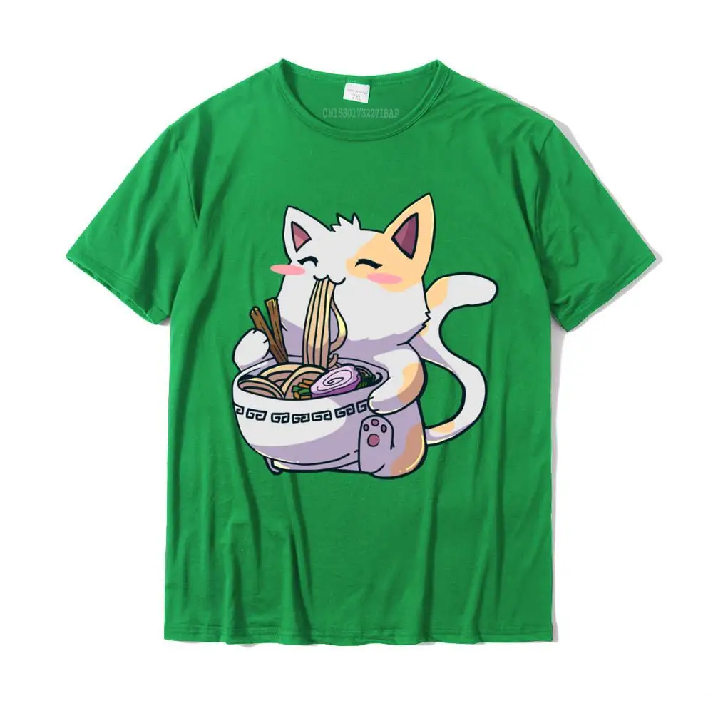 Fitness Tight Design T Shirt Short Sleeve for Men 100% Cotton Summer O Neck Top T-shirts Print T Shirt Graphic Ramen Anime Kawaii Neko Cat Pullover Hoodie__MZ23908 green