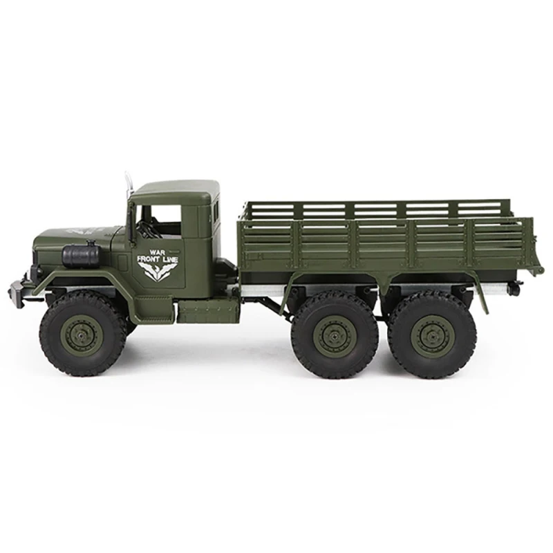 Сильный шестиколесный военный электрический автомобиль модель 2,4 г 1/16 загрузка 6WD RC внедорожный военный грузовик гусеничный пульт дистанционного управления игрушки