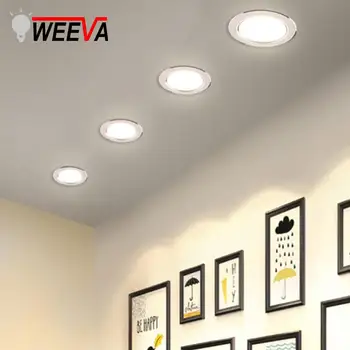 

Ultra Thin Led Panel Downlight Recessed Down Light 3W 5W 7W 9W 12W 15W 18W Round Spot Lamp Bedroom Kitchen Indoor 220V 110V