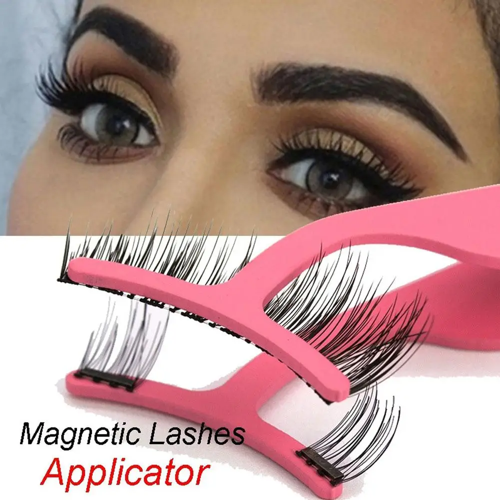

Hot Stainless Steel Magnetic False Eyelash Tweezers Applicator Clip Makeup Tool & Accessories Eyelash Curler
