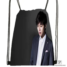 Пользовательские Ли Мин Хо походная сумка на шнурке милый рюкзак для детей(черная спинка) 31x40 см#180531-02-38