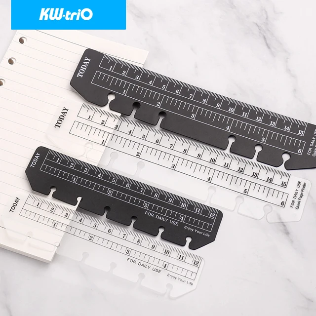 1pcs Matt Frosted Planner Binder Notebooks Ruler A5/a6/a7 6 Holes Index  Ruler Bookmark Ruler Office School Notebooks Accessories - Rulers -  AliExpress