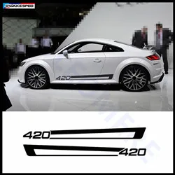 For-Audi-TT-Car-Door-Side-Skirt-Stripes-Auto-Body-Decor-Stickers-420-Graphics-Decal-Quattro