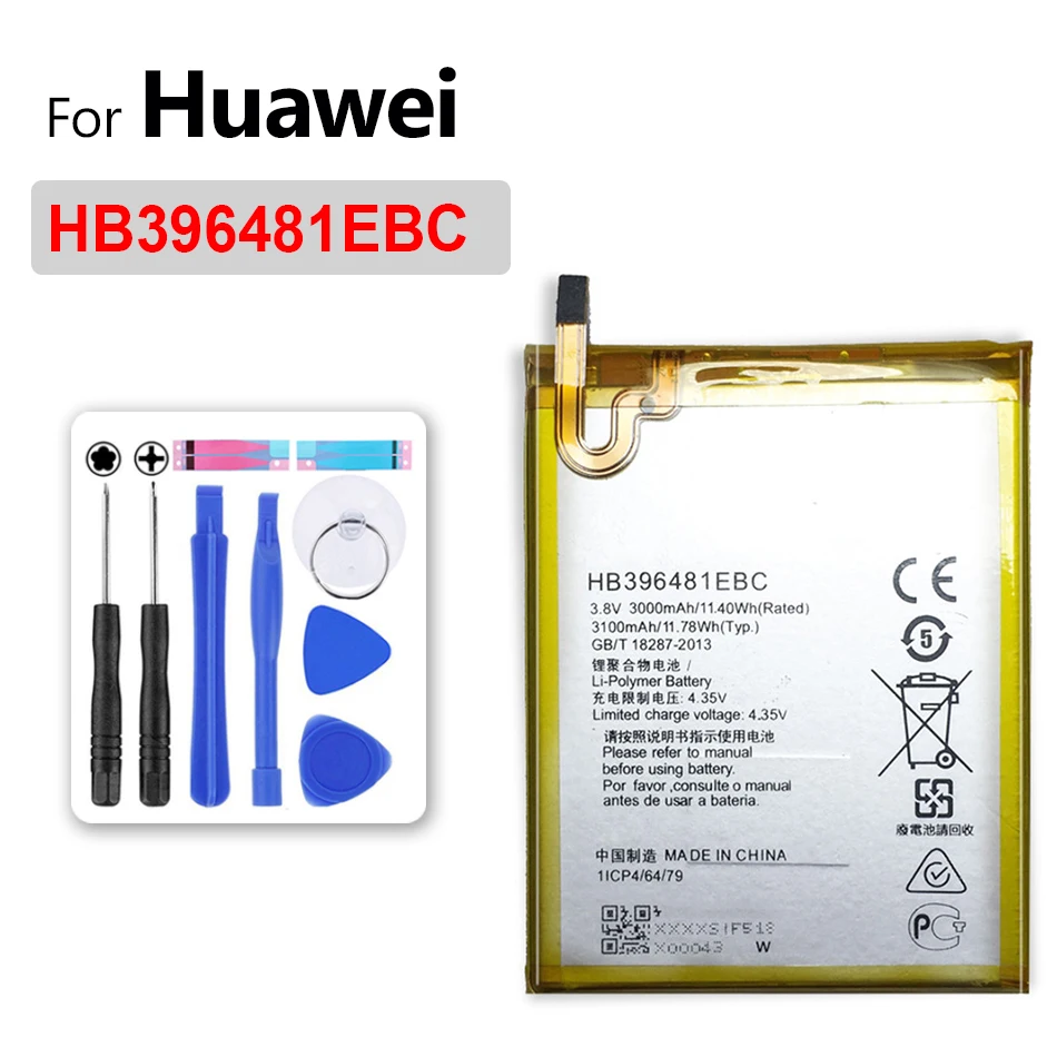 Аккумулятор HB396481EBC для Huawei ASCEND G7 PLUS G7plus HONOR 5X Honor5X y6ii GR5 5A G8 G8X RIO L03 UL00 TL00 AL00 |