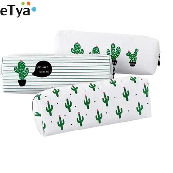 

eTya Women Makeup Bag Canvas Zipper Make Up Pouch Travel Cosmetic Toiletry Bag Organizer Students Pencil bags