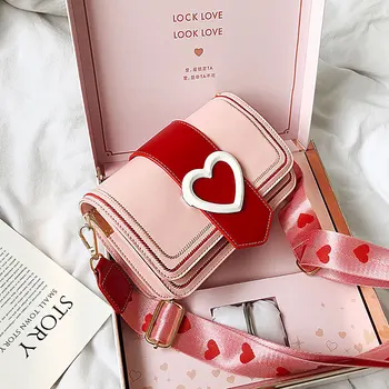 

Fashion Heart-shaped Designer Women Shoulder Bags Wild Strap Purses and Handbags High Quality Pu Ladies Crossbody Messenger Bags