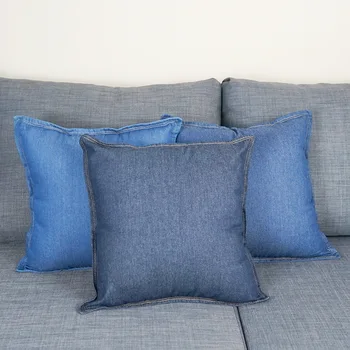 

Denim Blue Cushion Cover Pillow Case Chair/Sofa Pillow Cover No Balling-up Home Decor Without Stuffing