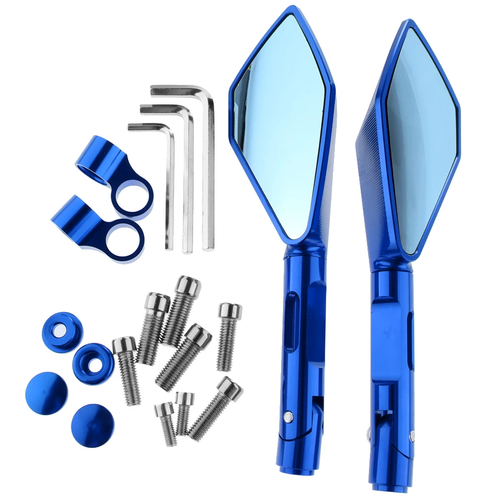 2Pcs/Pair Motorcycle Mirror Scooter E-Bike Rearview Mirrors Electrombile Back Side Convex Mirror CNC for Dirt Bike Street Bike