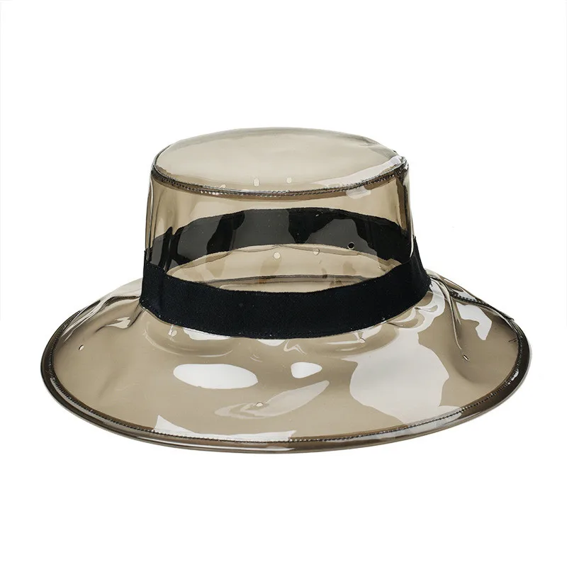 6 Pezzi Cappello da Pioggia Impermeabile Trasparente, Cappello da Pioggia Impermeabile Trasparente da Donna, Cappello da Pioggia Pieghevole,Adatto per L'escursionismo, Gli Sport All'aria Aperta