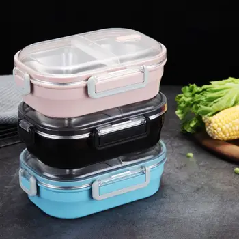 

Japanese-style Stainless Steel Bento Box Compartment Sealed Insulated Lunch Case