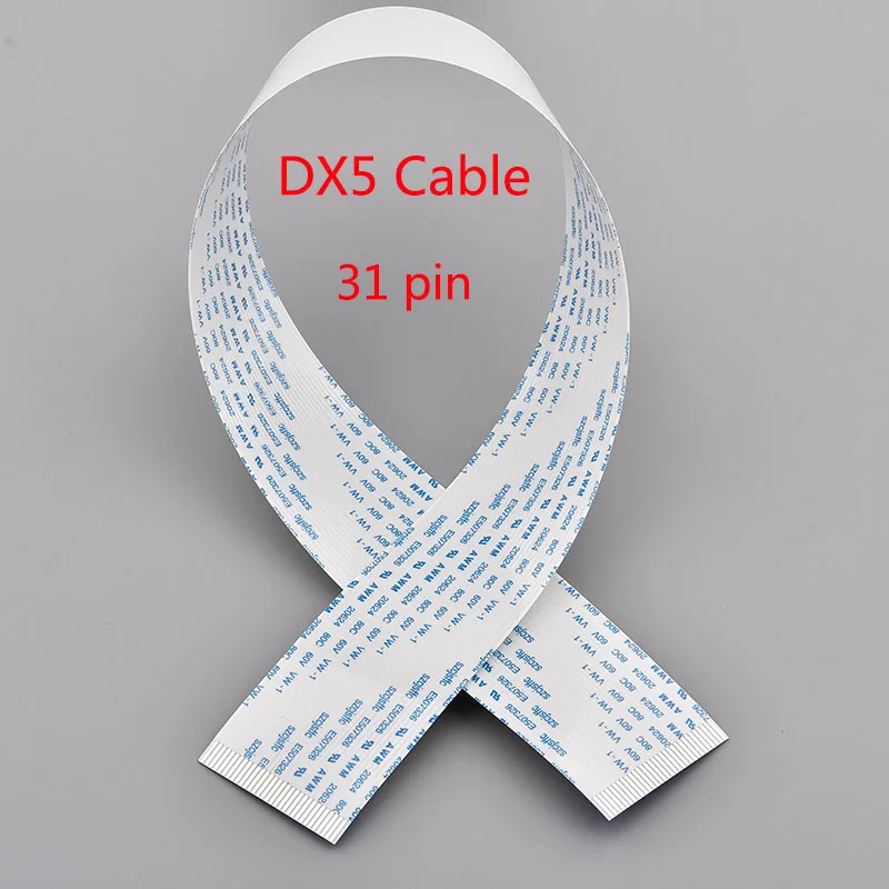 Cable de cabeza de 31 pines para impresora Epson DX5, cable de datos plano FFC para Allwin Xuli Aifa Witcolor, trazador de Diseño Humano, 1 unidad