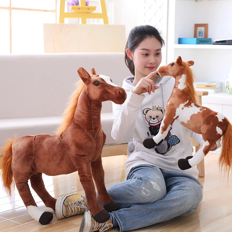 

MT Doll Plush Toys Model Ferghana Horse Cute Large Size No Little Pony Doll Birthday Short Plush Girl'S