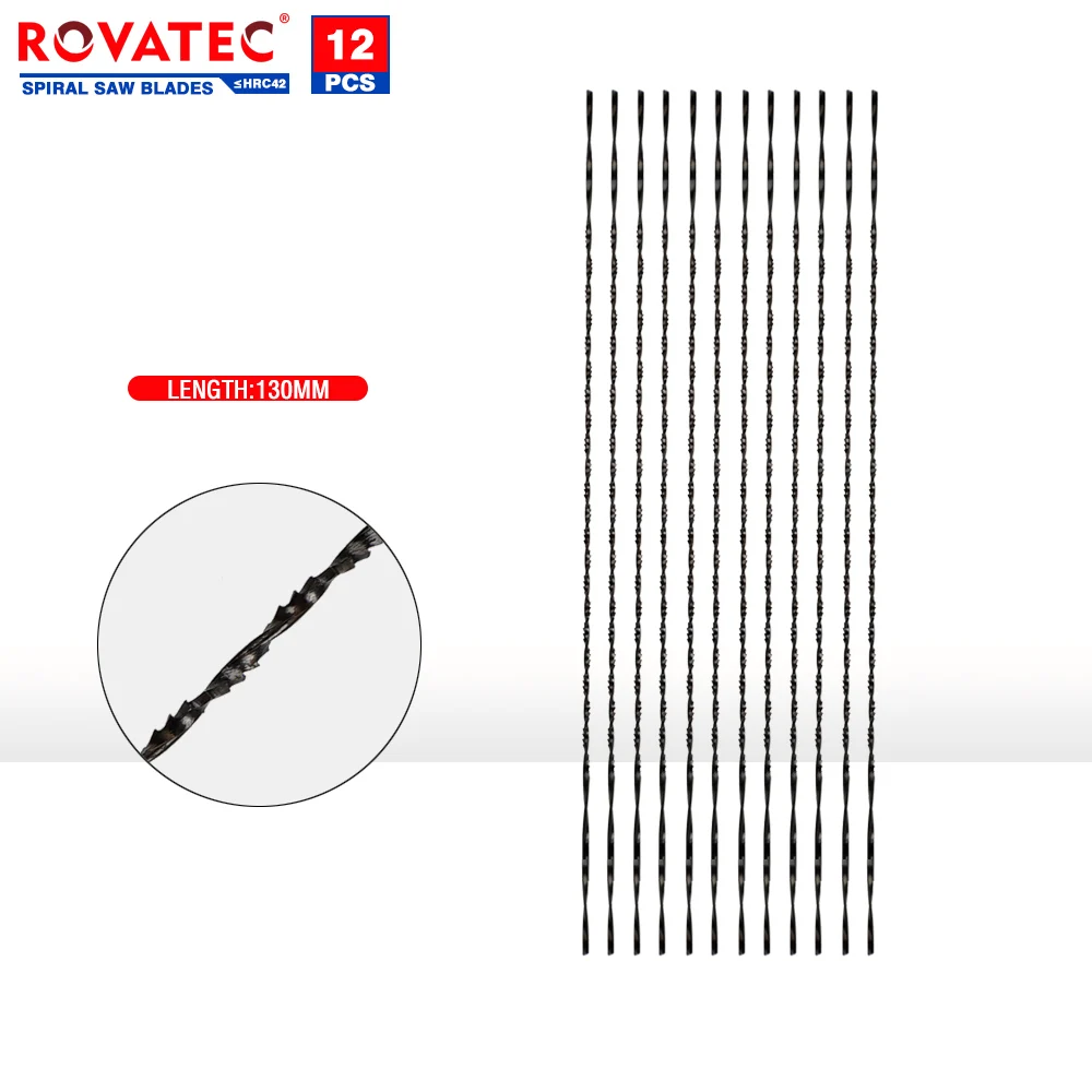 Spiral Scroll Saw Blades 130mm 12PCS/Set Power Tools Accessories For Woodworking Diy | Инструменты