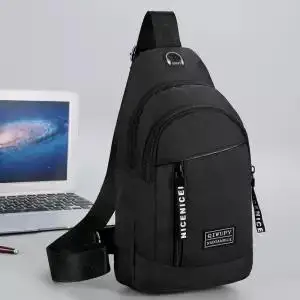 7505Black Стильная мужская нагрудная из ткани Оксфорд сумка - Цвет: 7505Black