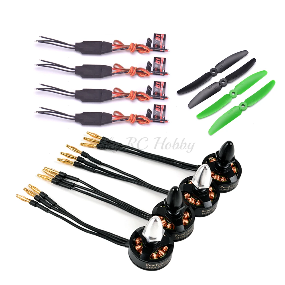 S1804 1804 2400KV CW CCW бесщеточный двигатель 2-3S+ 12A SimonK ESC для мини QAV210 210 мм QAV250 Квадрокоптер