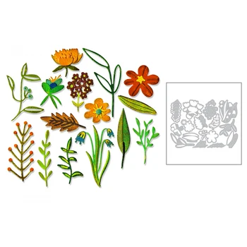 

2020 New Hot Flower Metal Cutting Dies Plant Stencils and Scrapbooking Paper Leaves Leaf For Foil Die Cut Crafts Sets No Stamp