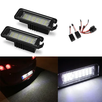 

AUXITO 2 PCS LED Number License Plate Light Rear Registration Plate Lamp For VW Golf MK4 MK5 MK6 LUPO EOS LUPO NEW BEETLE