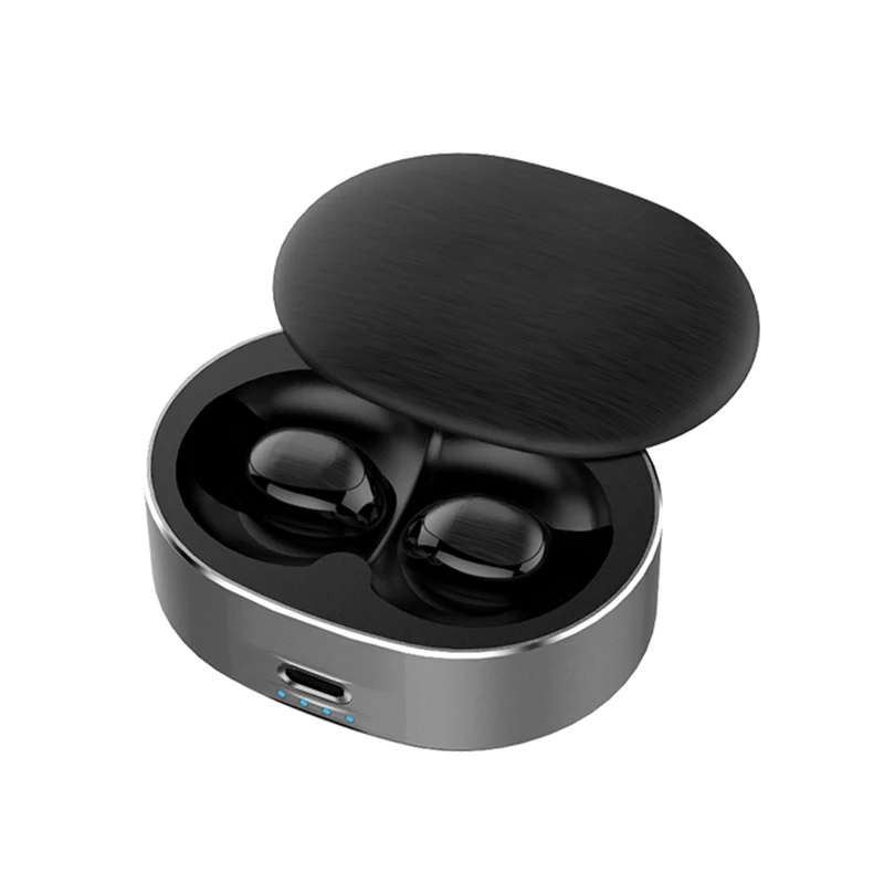 Black TWS 5,0 Мини Bluetooth наушники Беспроводные спортивные наушники 3D стерео гарнитура шумоподавление наушники с микрофоном - Цвет: Black