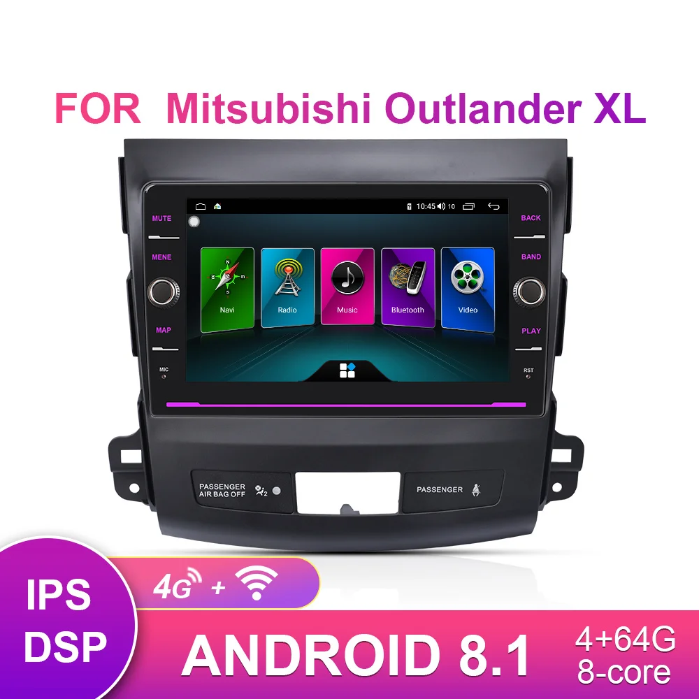 

10-inch Android 8.1 car multimedia player GPS navigation stereo DVD player automatic radio for 2005-2014 Mitsubishi Outlander XL