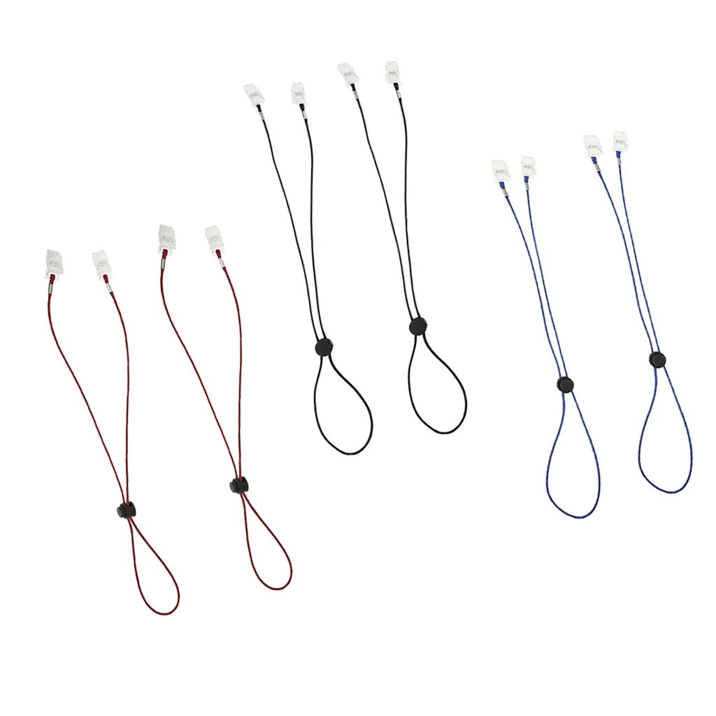 6pcs Flexible Napkin Clips Landyard Bib Eating Towel Holder String Adjustable String Chains Hold Your Napkin in Secure Place