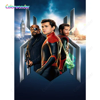 

Photo Backgrounds Spider-Man Far From Home Movie Poster Vinyl Photography Backdrops For Children Boys Birthday Party Supplies