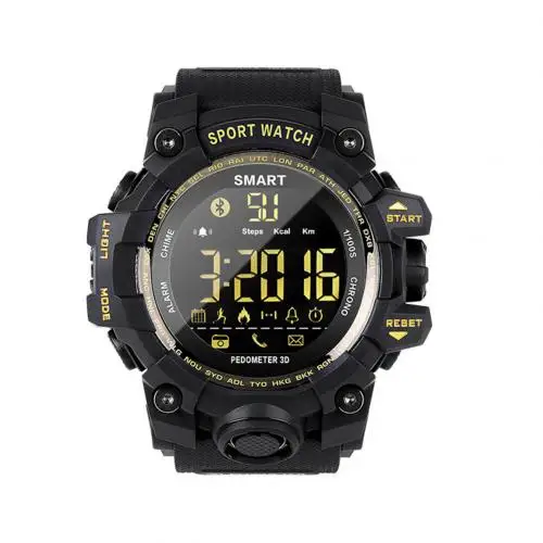 Reloj inteligente deportivo resistente al agua LTP EX16S camuflaje al aire libre Bluetooth пульт дистанционного управления - Цвет: Черный