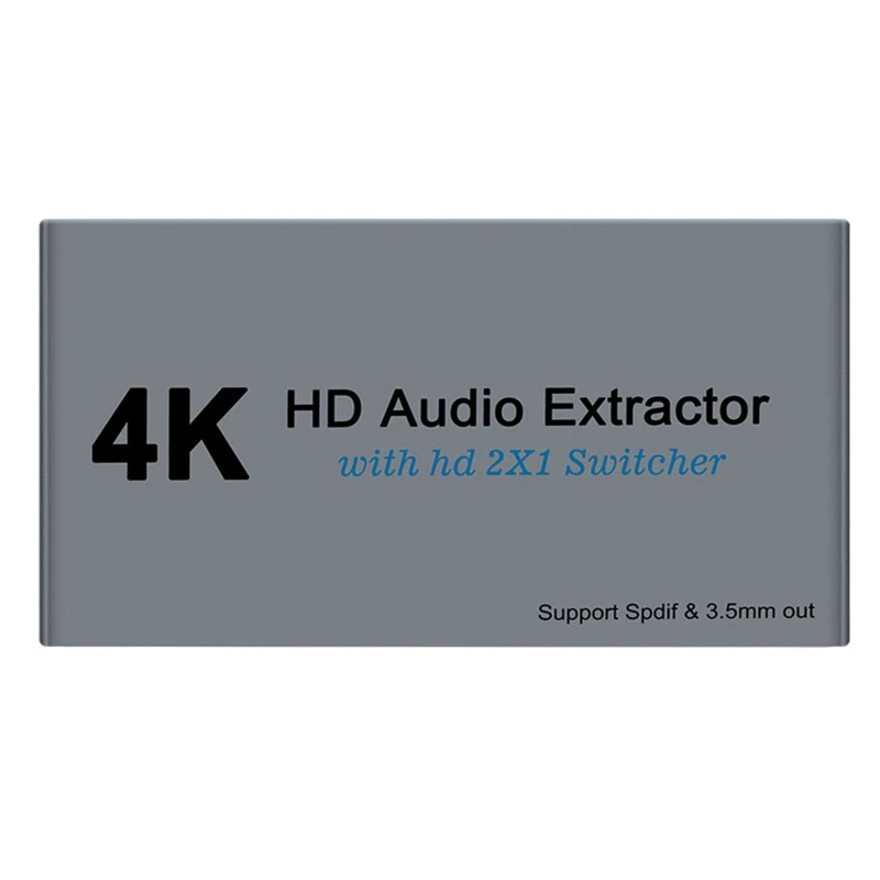 4K 30 Гц экстрактор 2X1 переключатель поддержка Spdif 3 5 мм HDMI-совместимый стерео
