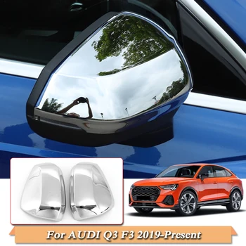 

Car Styling Rear View Mirror Sequin For Audi Q3 F3 2019-Present Car Rearview Mirror Cover ABS Chrome External Accessories Frame