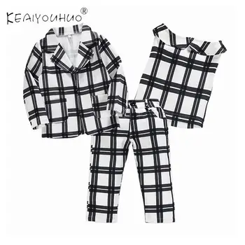 

2020 Autumn Fashion Plaid Baby Clothes 3 Piece Children Set New Clothes For Girls Kids Clothes For Girls For 2-5 Years Old