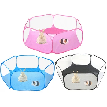 

Small Animals Playpen Portable Small Pet Cage Hedgehog Hamster Tent Breathable Folding Fence for Dog Cat Rabbit Guinea Pig
