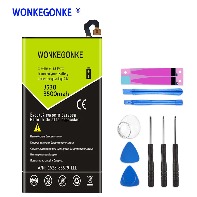 Аккумулятор WONKEGONKE EB-BJ530ABE 3500 мА · ч для Samsung j530 J530F J530G 2017 J5 Pro DS J530K J530L J530S | Мобильные