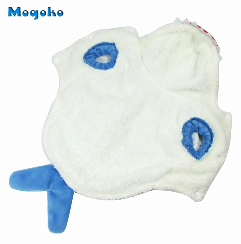 Mogoko смешная собака кошка костюм акулы домашнее животное Хэллоуин Рождество Косплей платье Восхитительный синий Акула домашнее животное костюм флис Толстовка