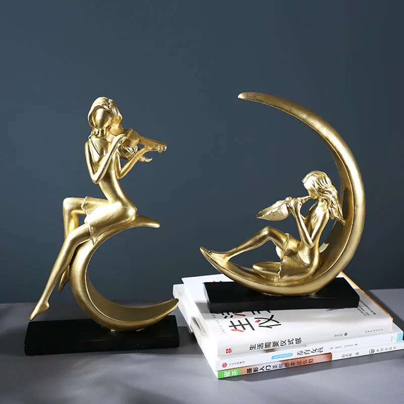Moon Girl Figure Ballet Dancer Statue Living Room TV Cabinet Decoration Ornaments Birthday Gifts Artware Home Decor Figurines Moon Girl Figure Ballet Dancer Statue Living Room TV Cabinet Decoration Ornaments Birthday Gifts Artware Home Decor Figurines